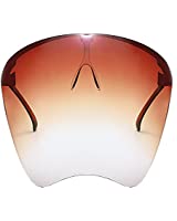Anti-Fogging Face Shields with Glasses Frame clear blue brown