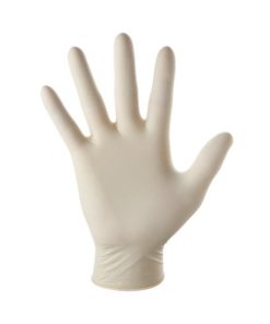 brown latex gloves