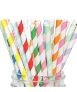 light pink paper straws