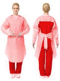 Alternative view of Disposable plastic shoecover  with sleeves yellow