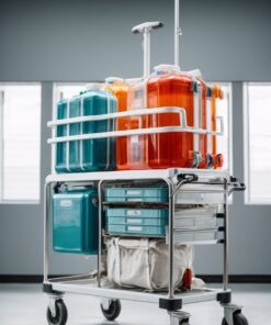 5 wheel base patient monitor trolley