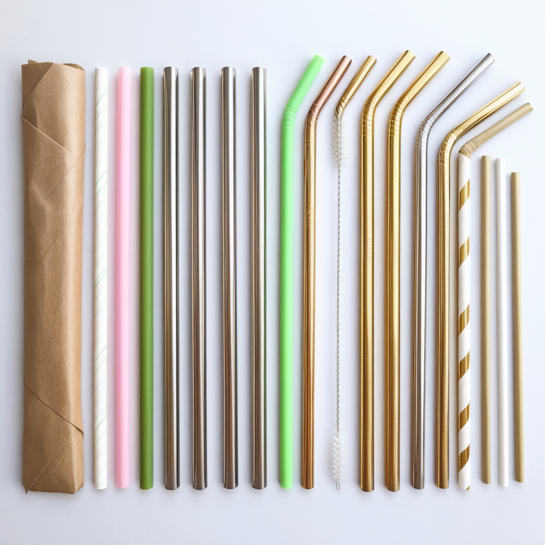 individually wrapped plastic straws
