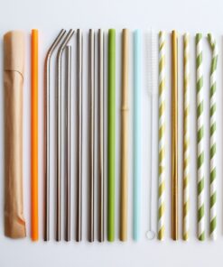 paper straws wrapped