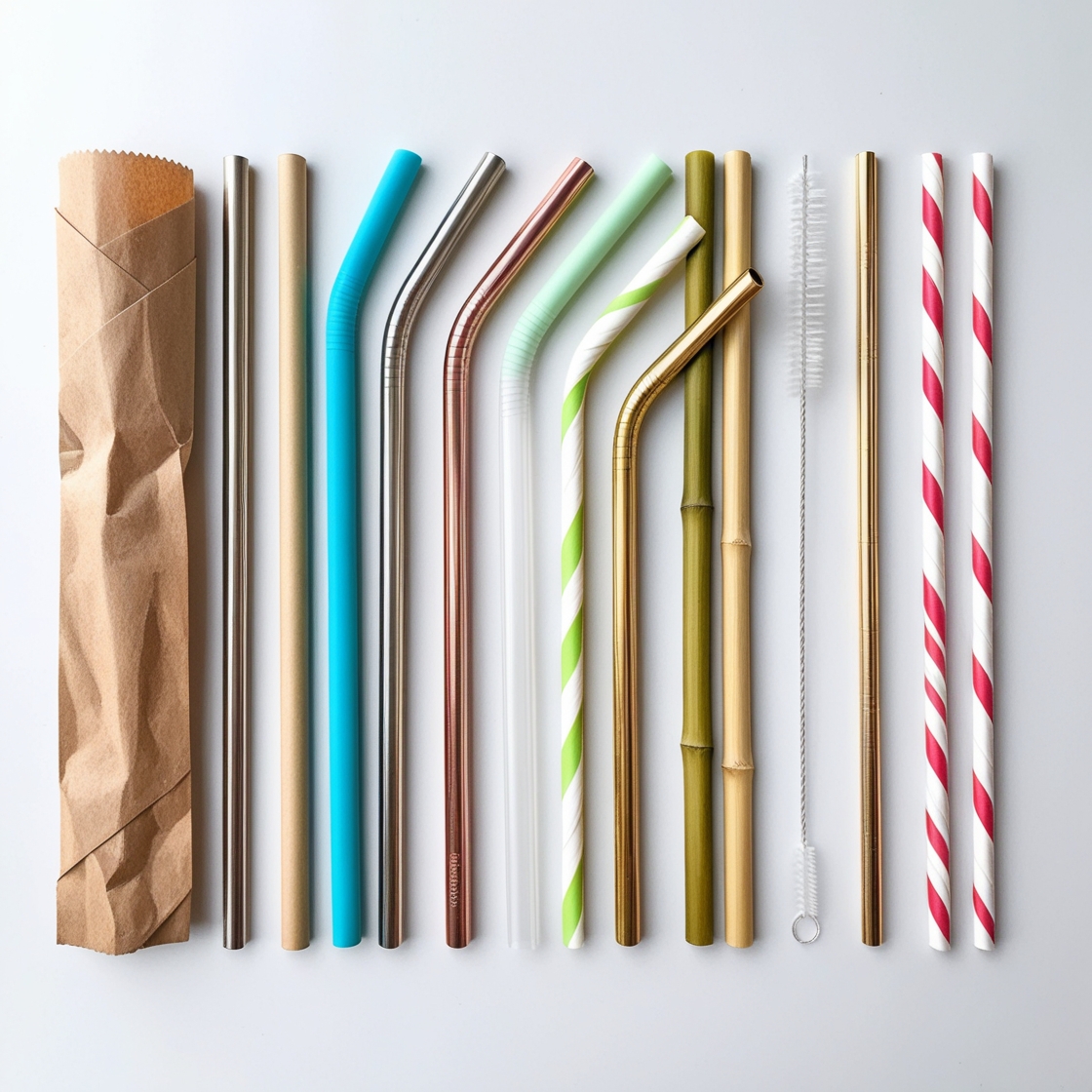 paper straws plastic wrapper