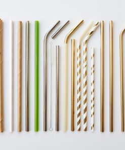 wrapped plastic straws