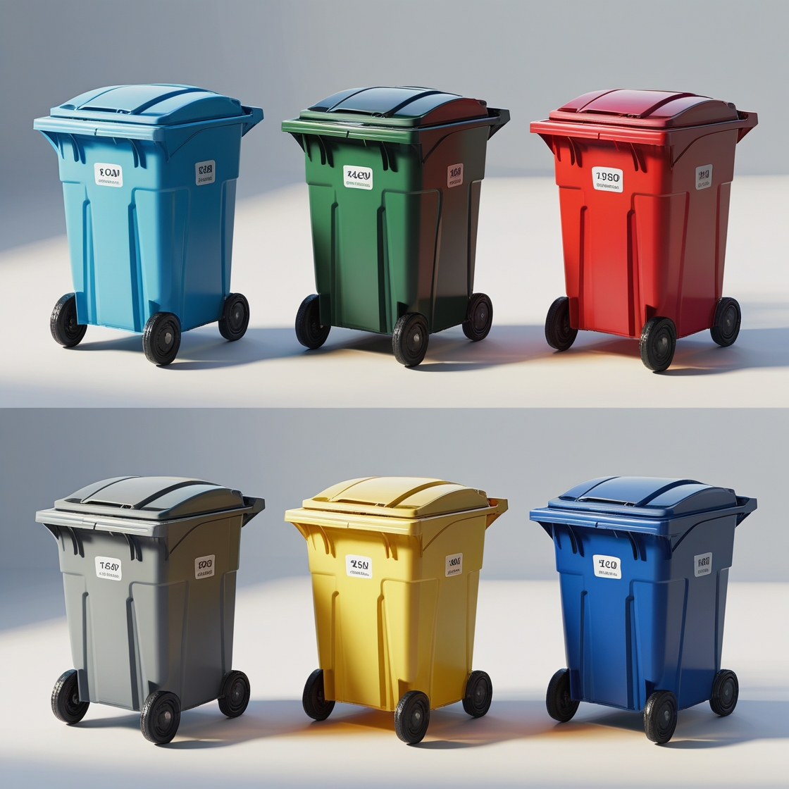 770 liter yellow wheelie bin