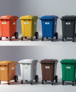 Green 120 liter wheelie bin