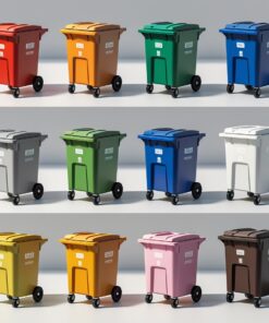 Blue 120 liter wheelie bin