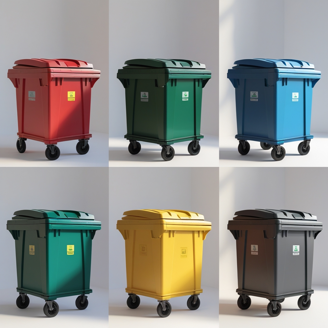 770 liter grey wheelie bin