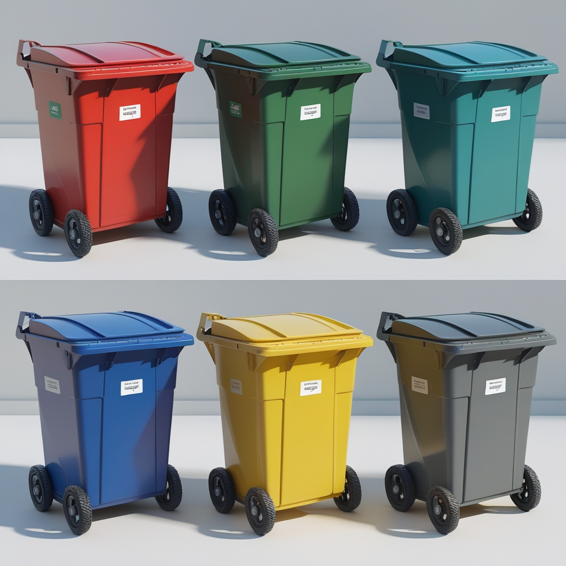 Yellow 770 liter wheelie bin