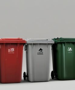 coloured wheelie bins