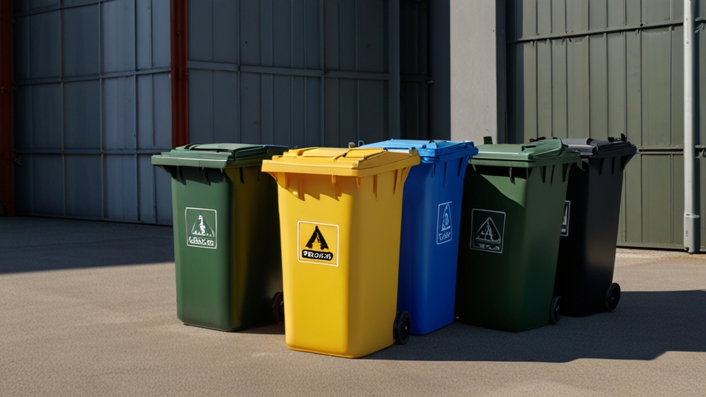 120l green wheelie bin