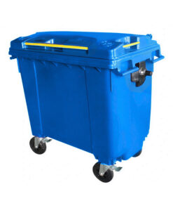 660L Galvanised Steel 4-Wheeled Metal Wheelie Bin