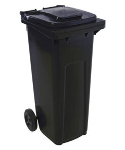 770L Yellow & Black 'Tiger Stripe' Offensive Waste Wheelie Bin