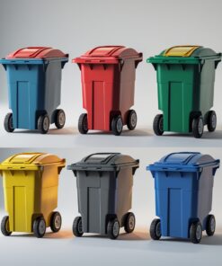 Black Wheelie Bin - Durable Waste Management Bin