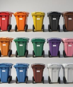 80 L Grey Wheelie Bin Compact Household