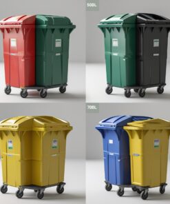 Heavy-Duty 660 Litre Commercial Wheelie Bin,