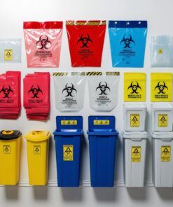 Biohazard Sharps Container with Warning Label - 2L
