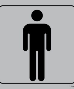 Aluminium Sign - Men's Toilet - 150 x 150mm - SIGNALMT