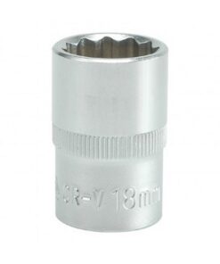 Bi-hex Socket - 12 Point - Chrome Vanadium - 1/2" Connector - Standard Length - 18mm - YT-1280