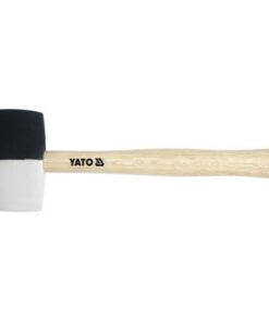 Rubber Mallet - Black and White Head Sections - Wood Handle - 780g - YT-4604