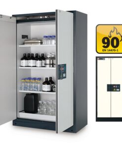 Fire Resistant Cabinet - Q-Line - Storage of Flammable Hazardous Materials - 119.3 x 61.5 x 195.3 cm - White - IASE30001050-1