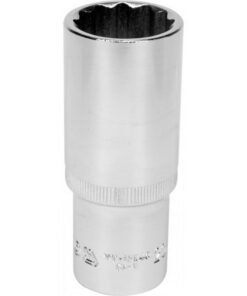 Bi-hex Deep Socket - 12 Point - Chrome Vanadium - 1/2" Connector - 76mm Length - 23mm - YT-12945
