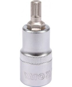 Spline Bit Socket - Chrome Vanadium - 1/2" Connector - Standard Length - M8 x 50mm - YT-04342