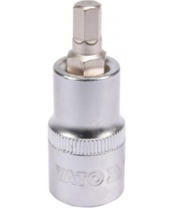 Hex Bit Socket - Chrome Vanadium - 1/2" Connector - Standard Length - HEX 7 x 50mm - YT-04383