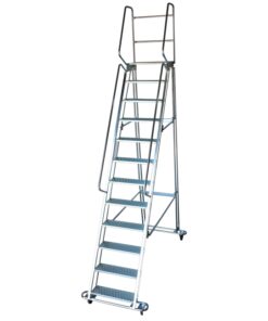 Mobile Safety Step Ladder - Mounty Rollstep - 12 Step - 3.875m High - MLH12