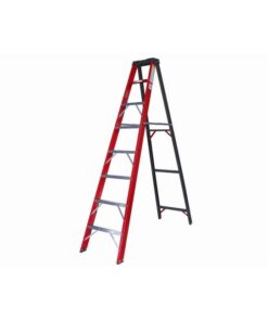 Fibreglass Single Sided Ladder - Industrial A-Frame - 8 Steps - 2.4m - FGS8