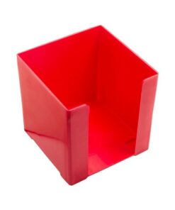 Paper Cube Holder - Square - Doodle Box - Plastic - 10 x 10 x 10 cm - Colour Options - Pack of 8 - 018DB-R