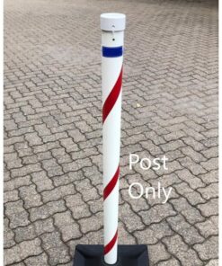 Queueing Post - Plastic - Post Only - 100 x 5 (?) cm - White and Red - SXS025RWF