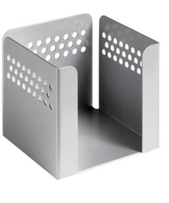 Paper Cube - Round Perforated Steel Range - Metal - 10.5 x 10.5 x 10.5 cm - Silver - 804SI