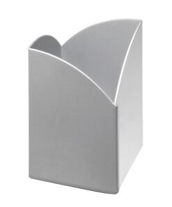 Pencil Holder - Modern Steel Range - Metal - 6 x 6 x 10.5 cm - Silver - 406SI