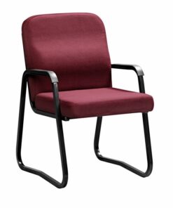 Office Chair - Economy - Arms - Skid Base - 87 x 56 x 64 cm - SE008-burgundy