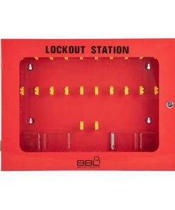 Lockout Station - Holds 44 Locks - Red - Steel -56 x 7 x 46 x 7 cm