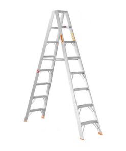 Aluminium Step Ladder - Double Sided - Heavy Duty Industrial - 8-Step - 2.40m