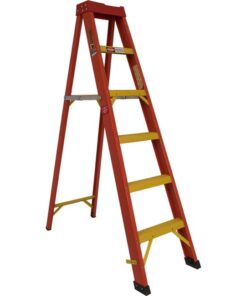 Fibreglass Single Sided Step Ladder - Industrial - Heavy Duty - 8 Steps - 2.4m