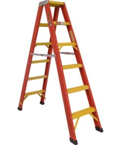 Fibreglass Double Sided Step Ladder - Industrial - Heavy Duty - 4 Step - 1.2m