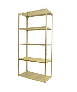 Bolted Shelving Steel Bay 5 Shelves - Uni-Angle - Five Shelf Kit - Painted - 274.3 x 91.4 x 38.1 cm
