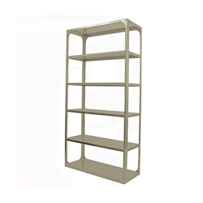 Bolted Shelving Steel Bay 6 Shelves - Uni-Angle - Six Shelf Kit - Painted - 274.3 x 91.4 x 30.5 cm