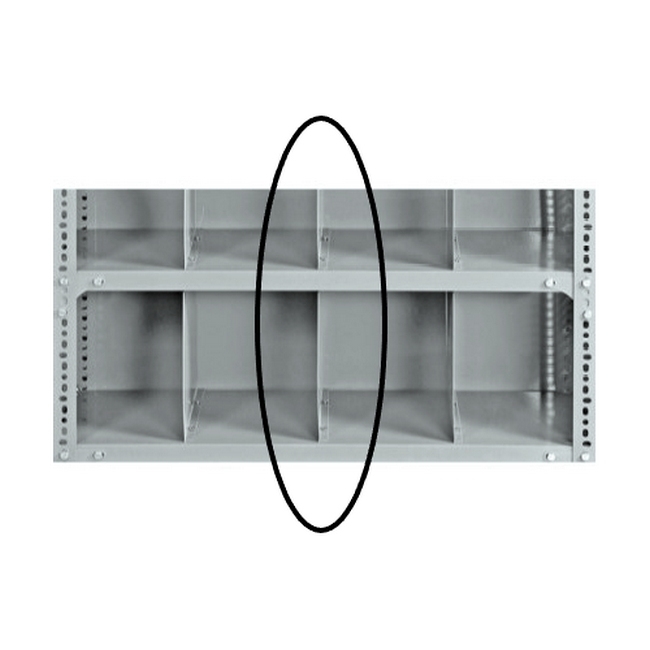 Bolted Shelving Steel Shelf Divider - Uni-Angle - Galvanised - 34.0 x 30.5 cm