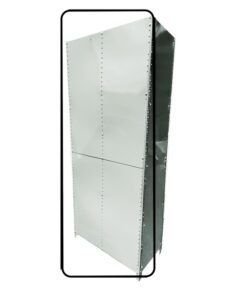 Bolted Shelving Steel Back Panel - Uni-Angle - Galvanised - 129.5 x 91.4 cm