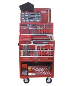 KennedyPro Apprentice Engineers Tool Kit - 208 Pieces - Steel Tool Chest & Roller Cabinet - 89 x 69 x 46 cm