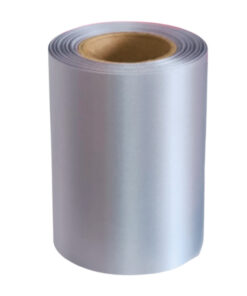 SFS Silver Satin Ribbon -100mm x 20m