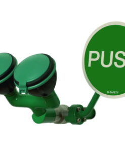 B-Safety Safety Eye-Shower ClassicLine 2x Shower Heads, 45° Angled, Wall Mounting, Water Connection 1/2 Inch-AG