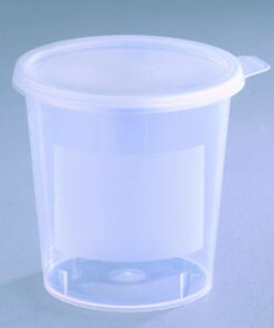 Beaker 400 ml, PP, natural graduated, w. snap lid, not assembled, pack of 460