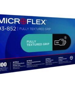 Ansell Microflex, Size 5½-6 (XS), Black Double-sided Nitrile Gloves, Powder-free, Length 245mm, Wall Thickness 0.12mm