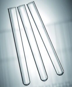 Scherf Test Tubes, 100 × 12 mm, Wall 0.4-0.5 mm, Boro 5.1 Glass, With Rim, Round Bottom, Pack of 100